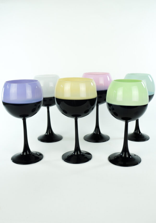 Nasti - Set Of 6 Multicolored Murano Goblets
