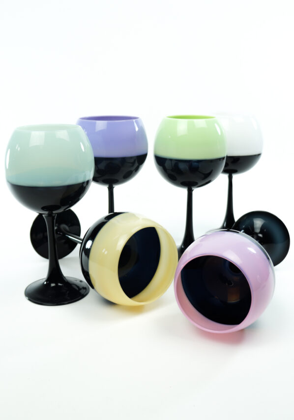 Nasti - Set Of 6 Multicolored Murano Goblets