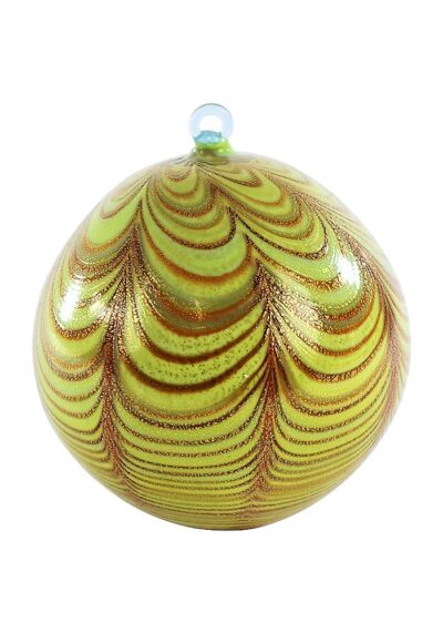 Green Murano Glass Christmas Ball Fenicio