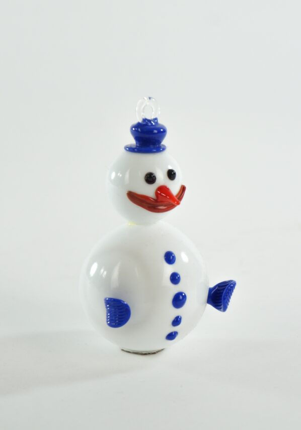 Snowman Blue - Christmas Ball Murano Glass