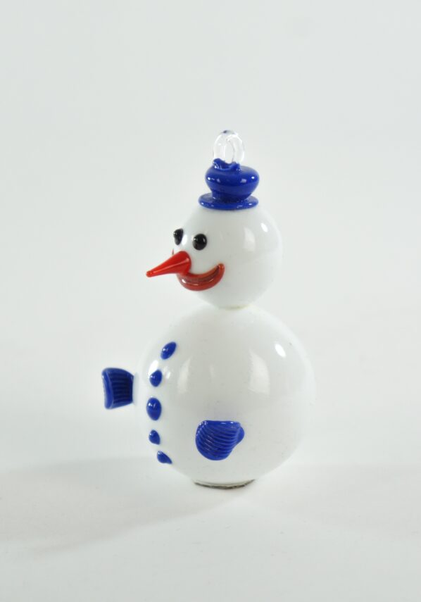 Snowman Blue - Christmas Ball Murano Glass