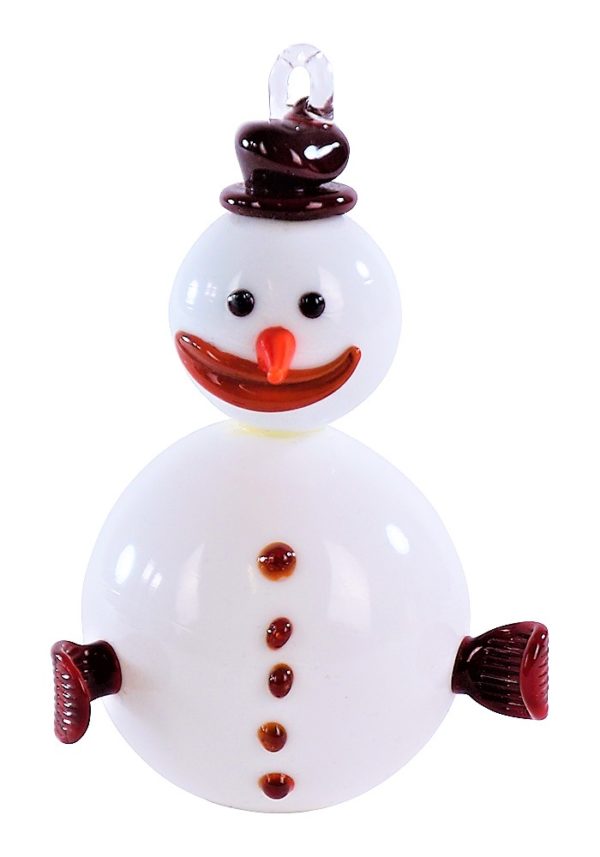Snowman Blue - Christmas Ball Murano Glass