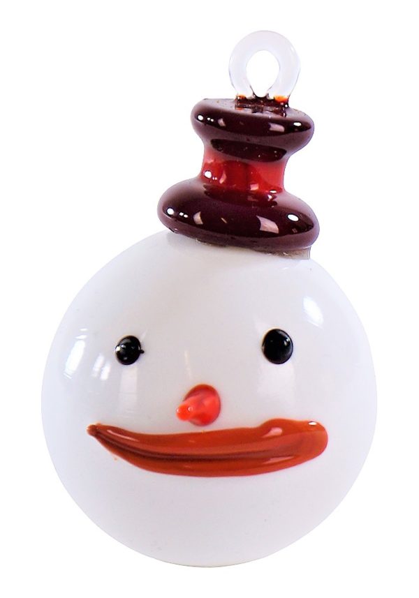 Snowman Blue - Christmas Ball Murano Glass