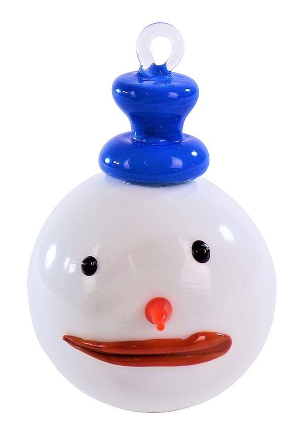 Snowman Blue - Christmas Ball Murano Glass