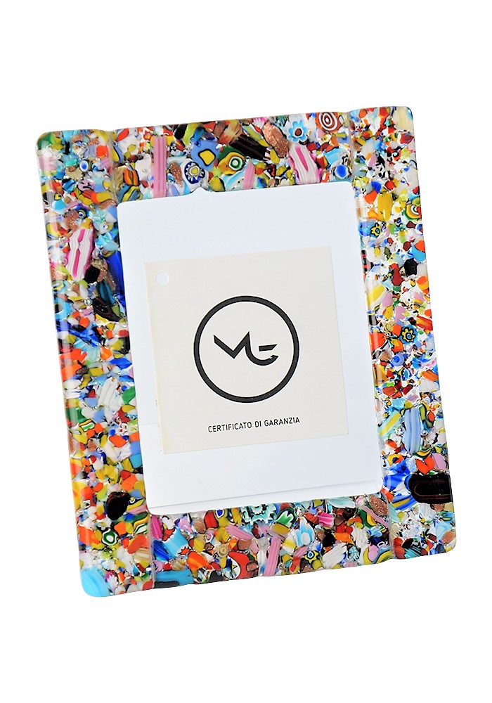Mixato - Multicolored Murano Glass Picture Frame - Made Murano Glass