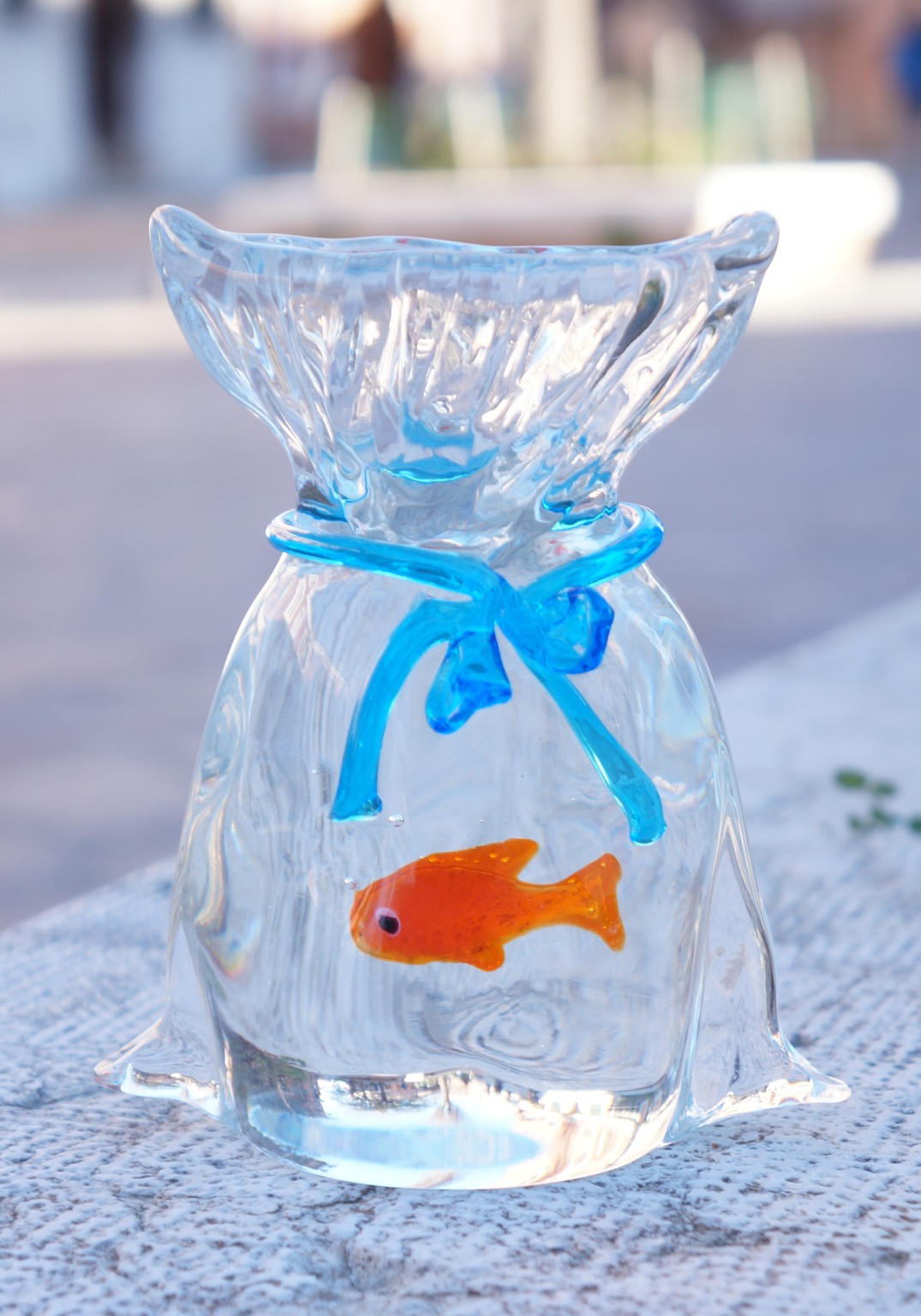 Bowl - Aquarium Red Fish Murano Glass - Made Murano Glass