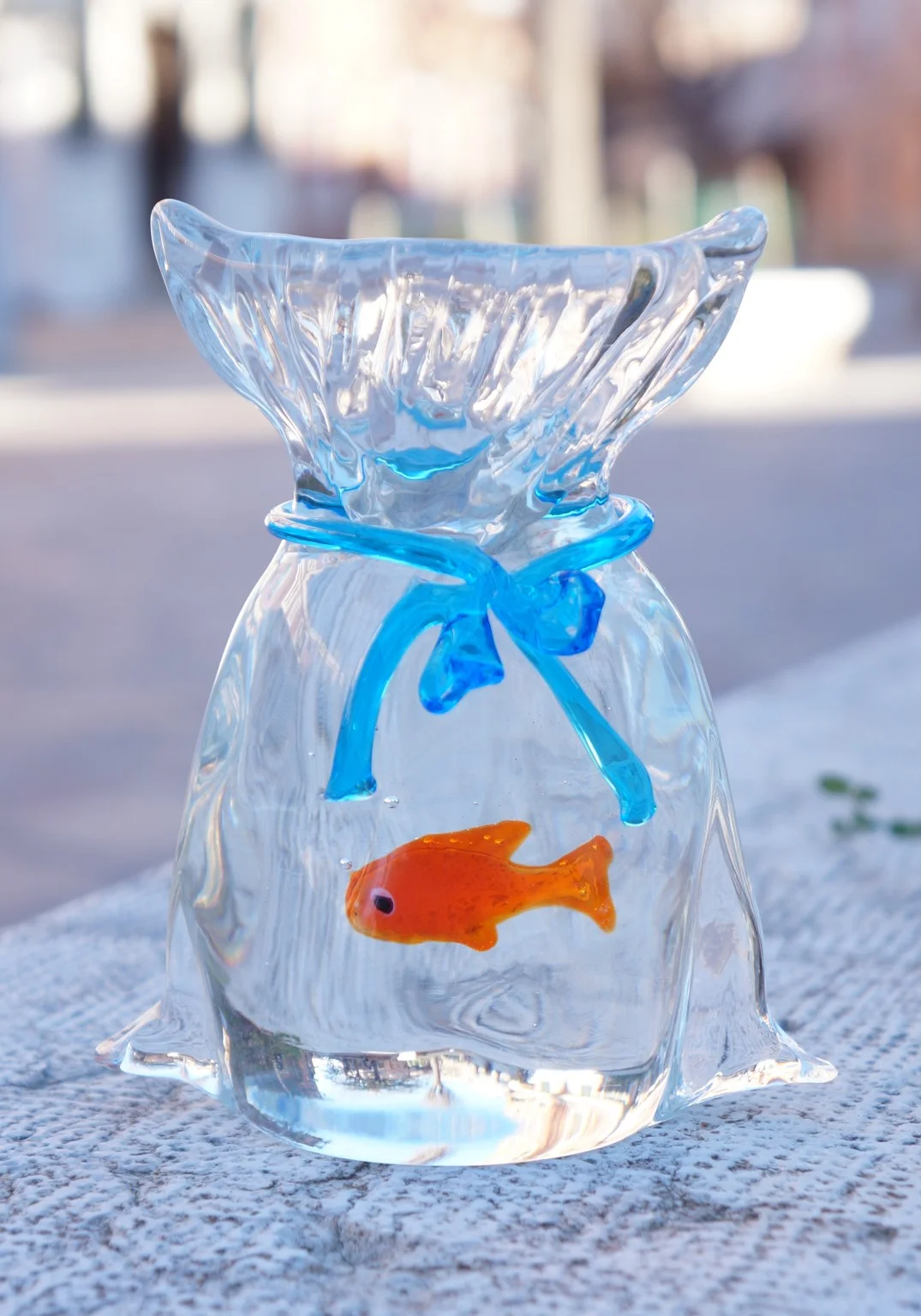 Sachet Aquarium Red Fish Murano Glass Made Murano Glass