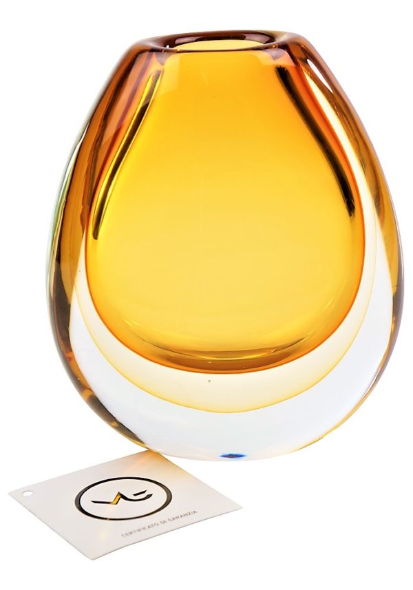 Thermal - Amber Sommerso Murano Glass Vase