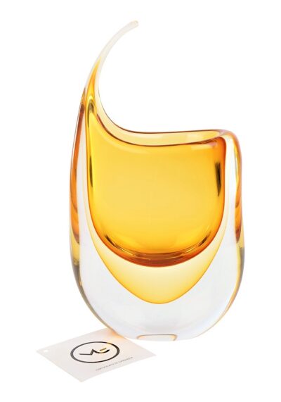 Uncin – Amber Sommerso Murano Glass Vase