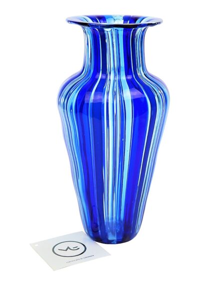 Recto – Murano Glass Vase Blue Light Blue