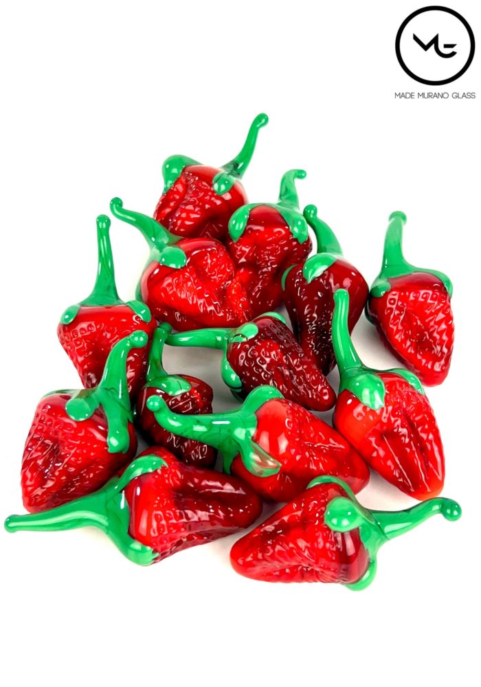 Murano Glass Strawberries Made Murano Glass