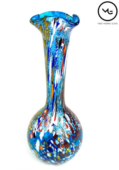 Quam – Murano Glass Vase Fantasy Light Blue