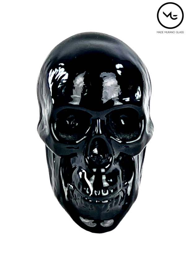 Axe - Skull Paperweight In Murano Glass - Halloween's Day Gift