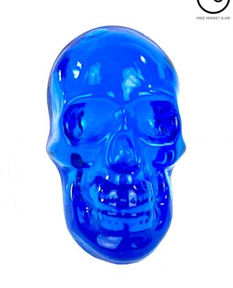 Fre - Skull Paperweight In Murano Glass - Halloween's Day Gift