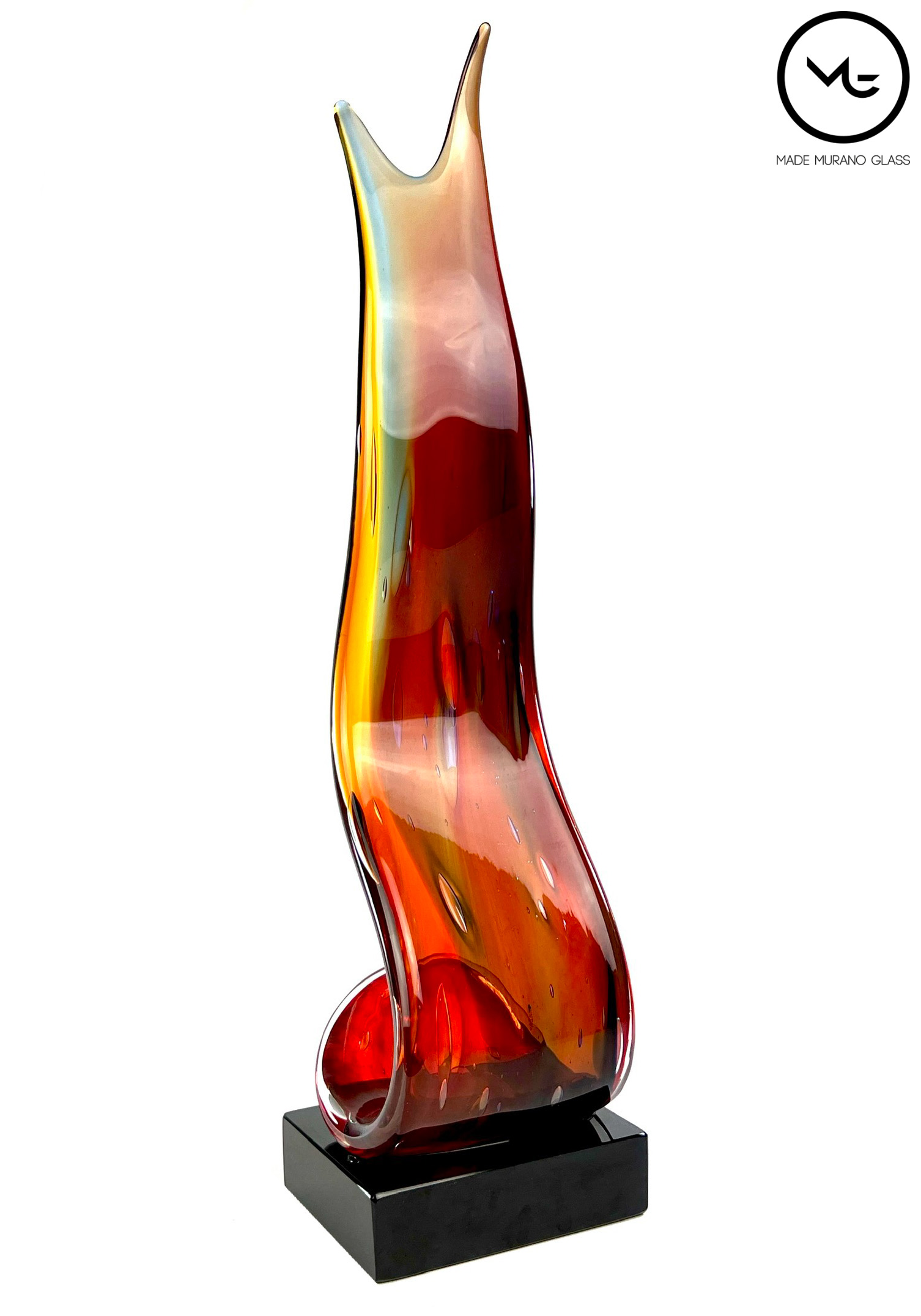 Nastrin - Ribbon Sculpture In Murano Glass - Made Murano Glass