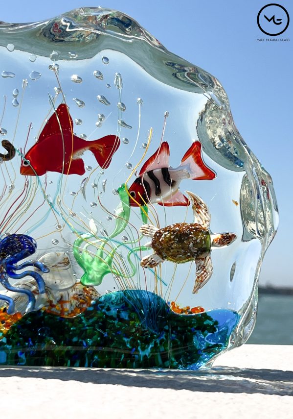 Caraibi - Half-Moon Aquarium In Submerged Murano Glass - Unique Piece 1/1