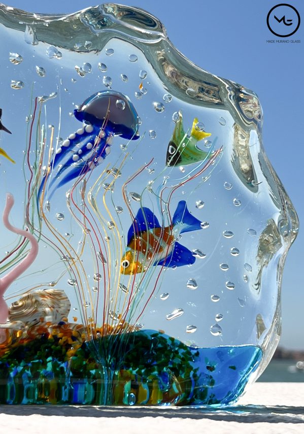 Baltico - Half-Moon Aquarium In Submerged Murano Glass - Unique Piece 1/1