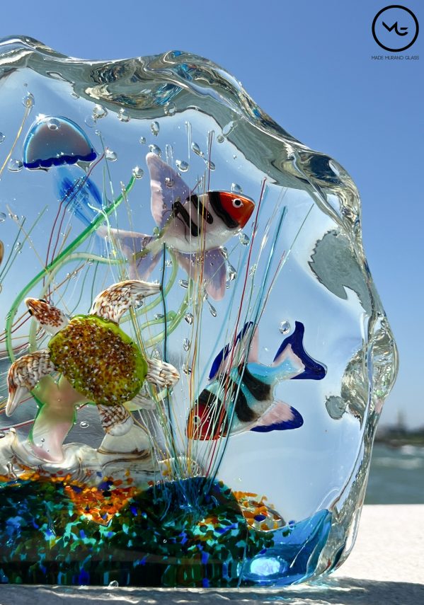 Barents - Half-Moon Aquarium In Submerged Murano Glass - Unique Piece 1/1