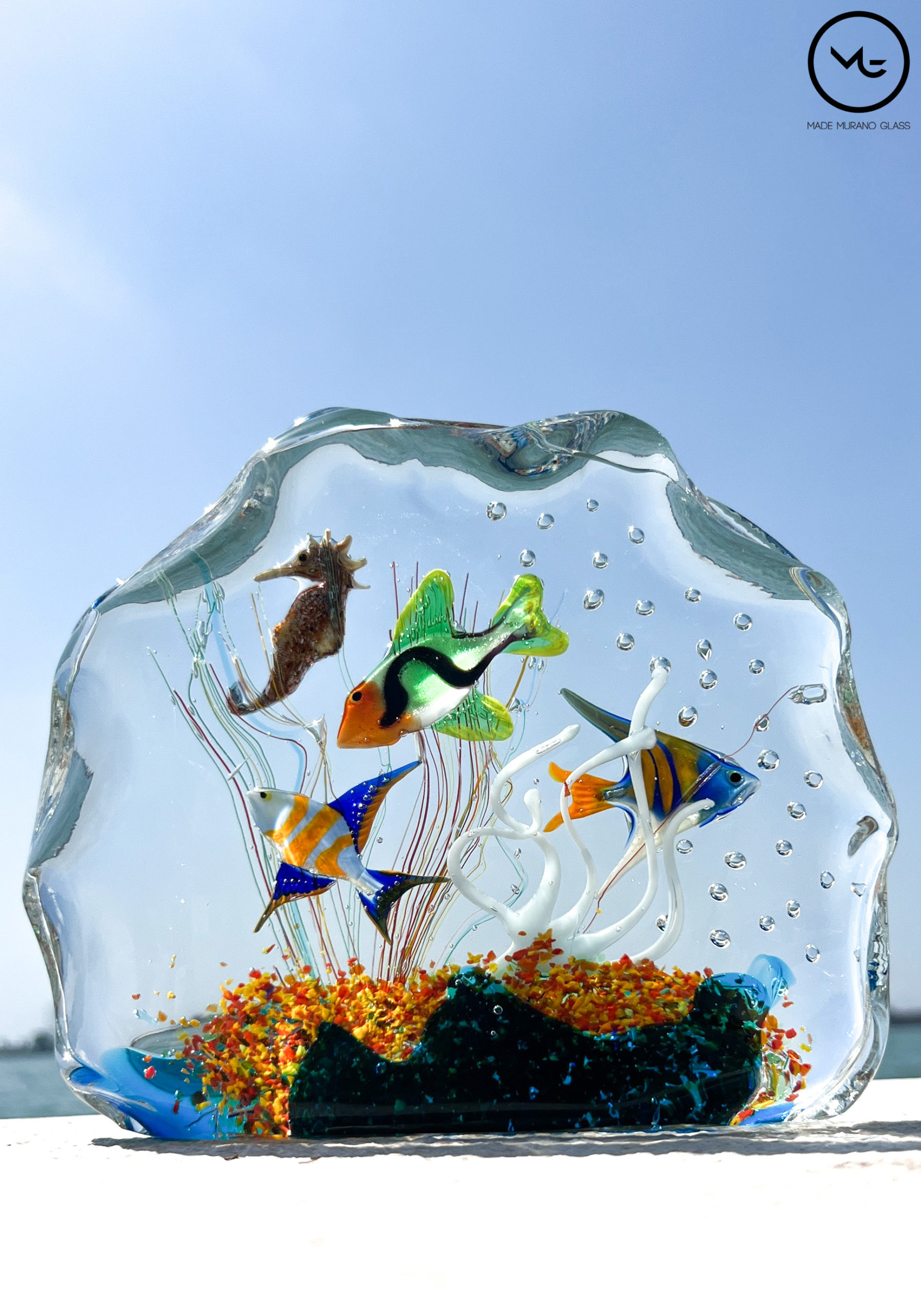 Adriatico Sommerso Murano Glass Aquarium Unique Piece 1/1 Made