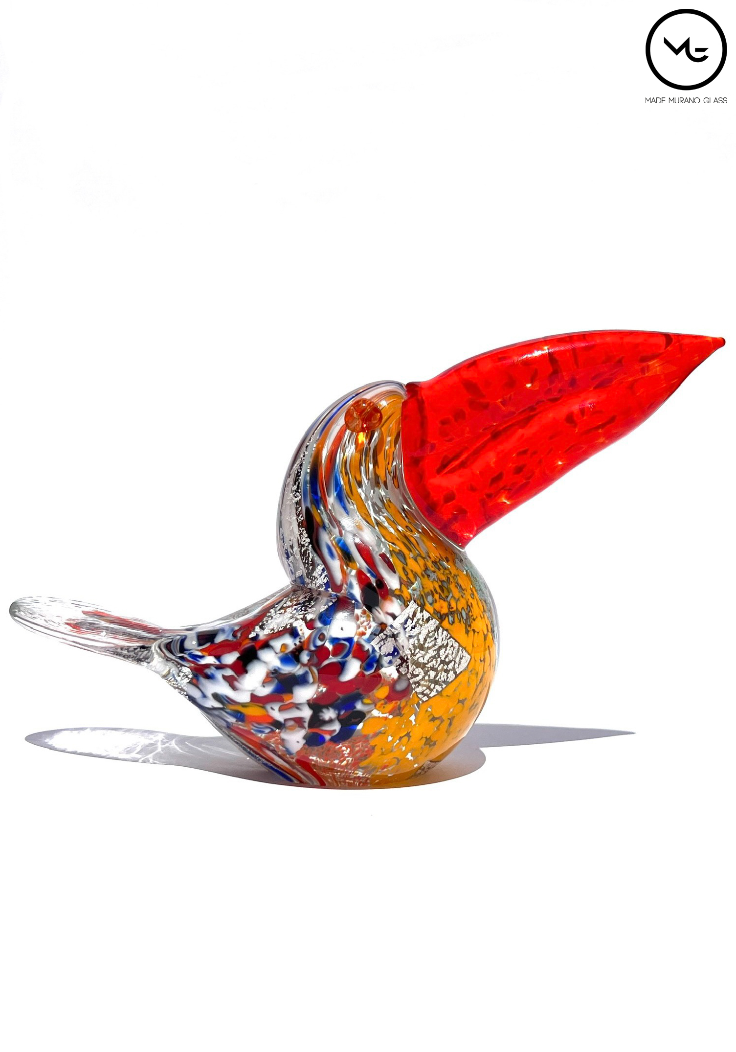 MURANO GLASS ムラノ レッド ライオン モチーフ 装飾 デカンタ MURANO
