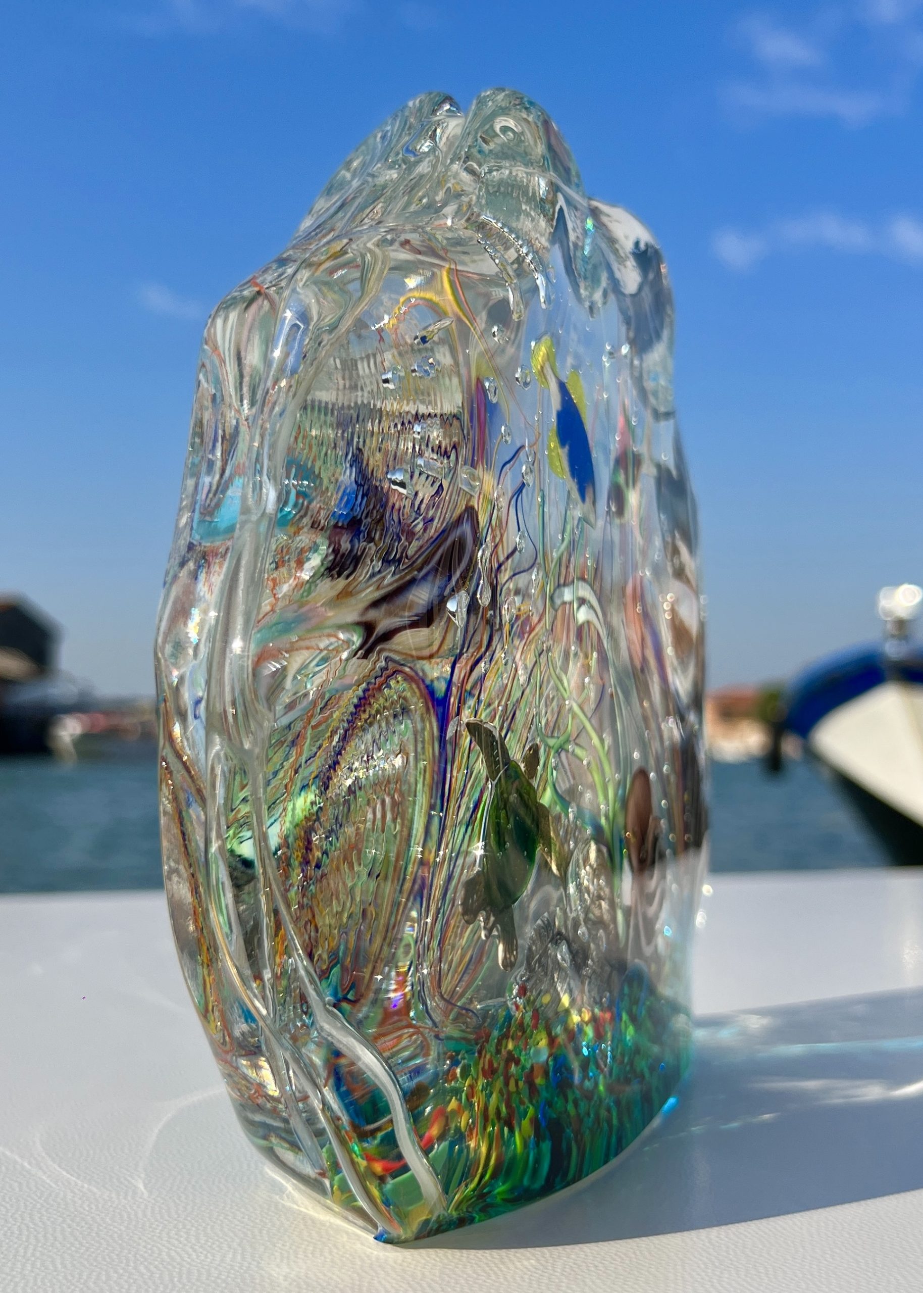 Adriatico - Murano Glass Aquarium With 8 Elements - Unique