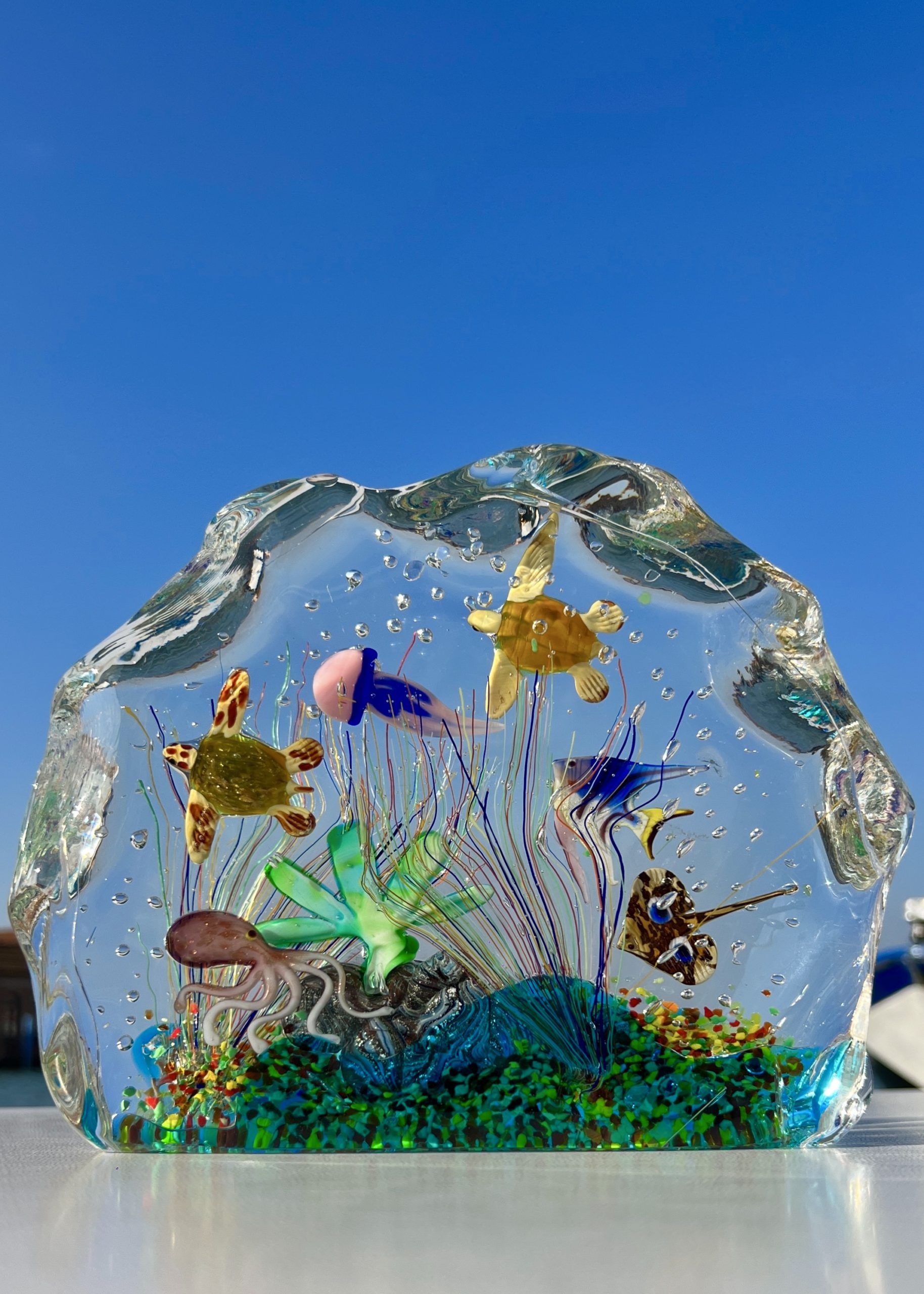 Baltico - Murano Glass Aquarium With 8 Elements - Unique Piece 1/1