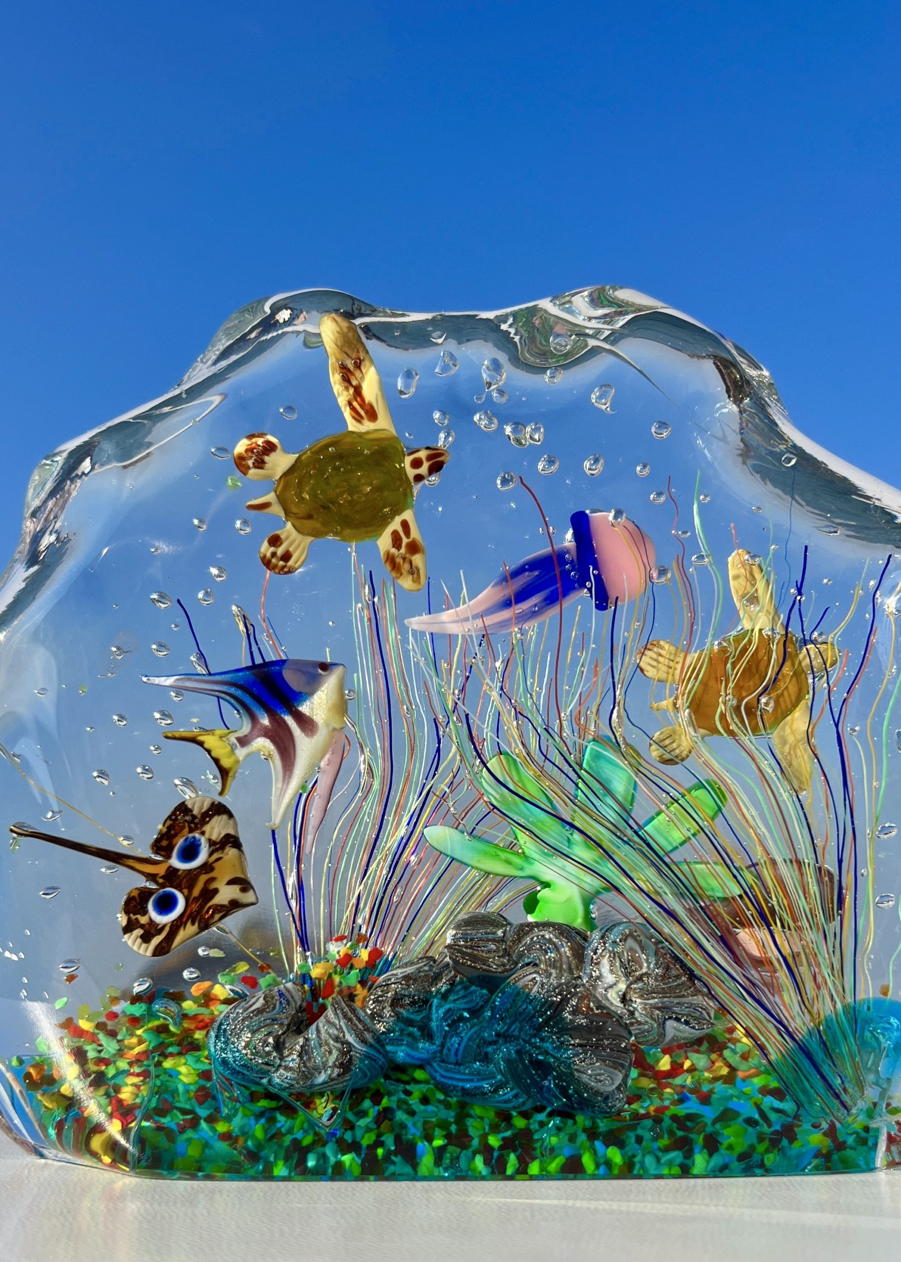 acquario in vetro di murano