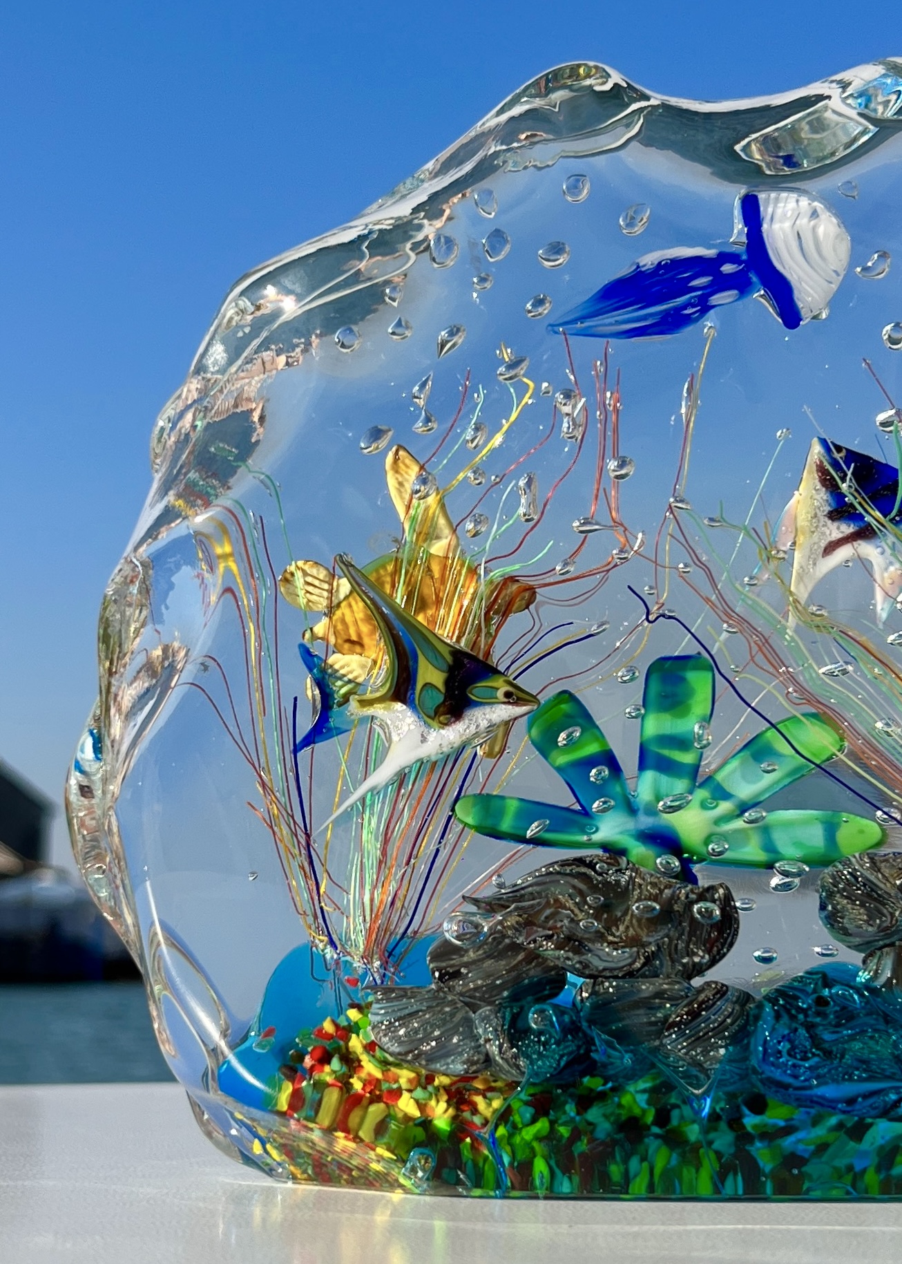 Adriatico - Murano Glass Aquarium With 8 Elements - Unique Piece 1
