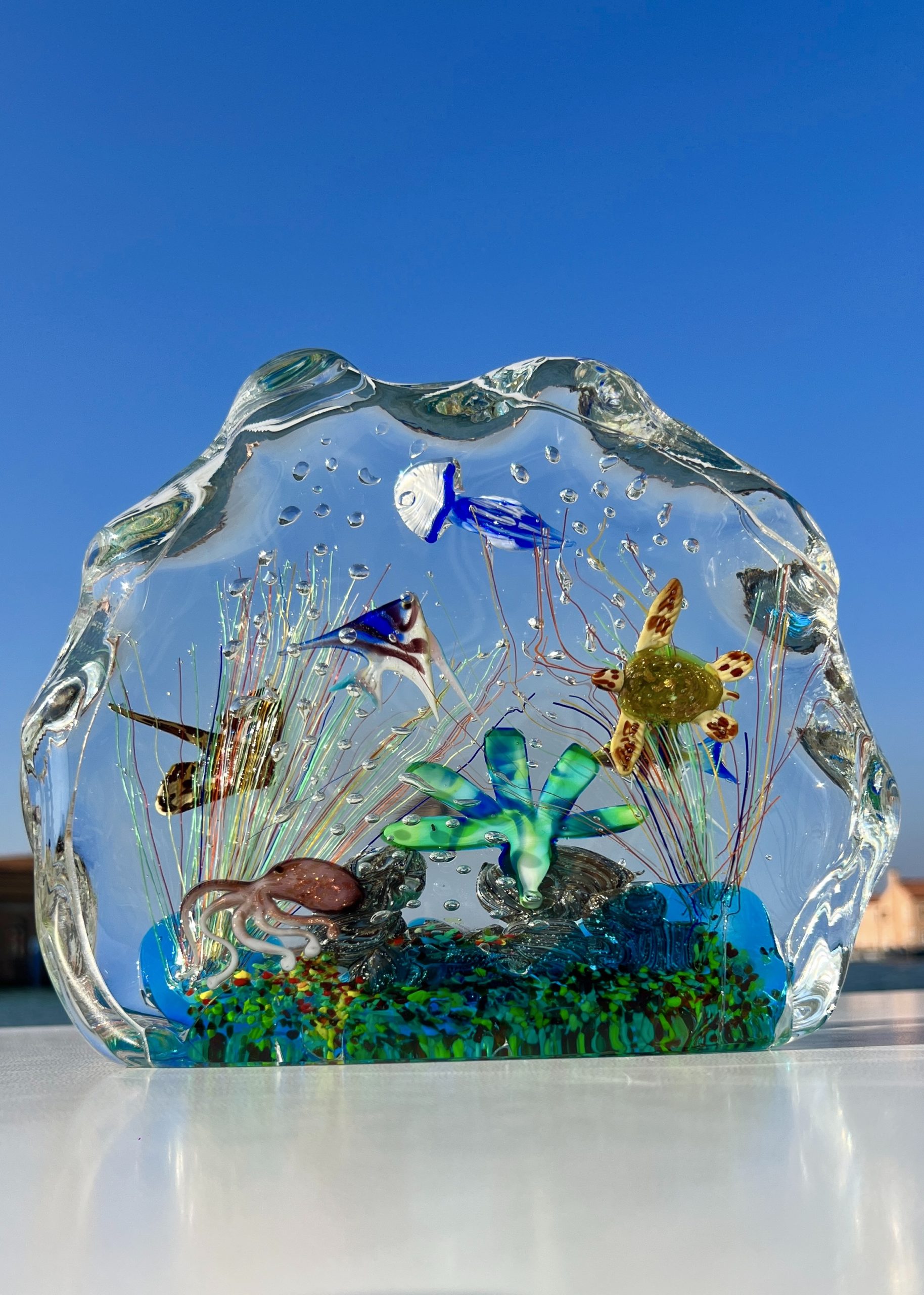Adriatico - Murano Glass Aquarium With 8 Elements - Unique Piece 1