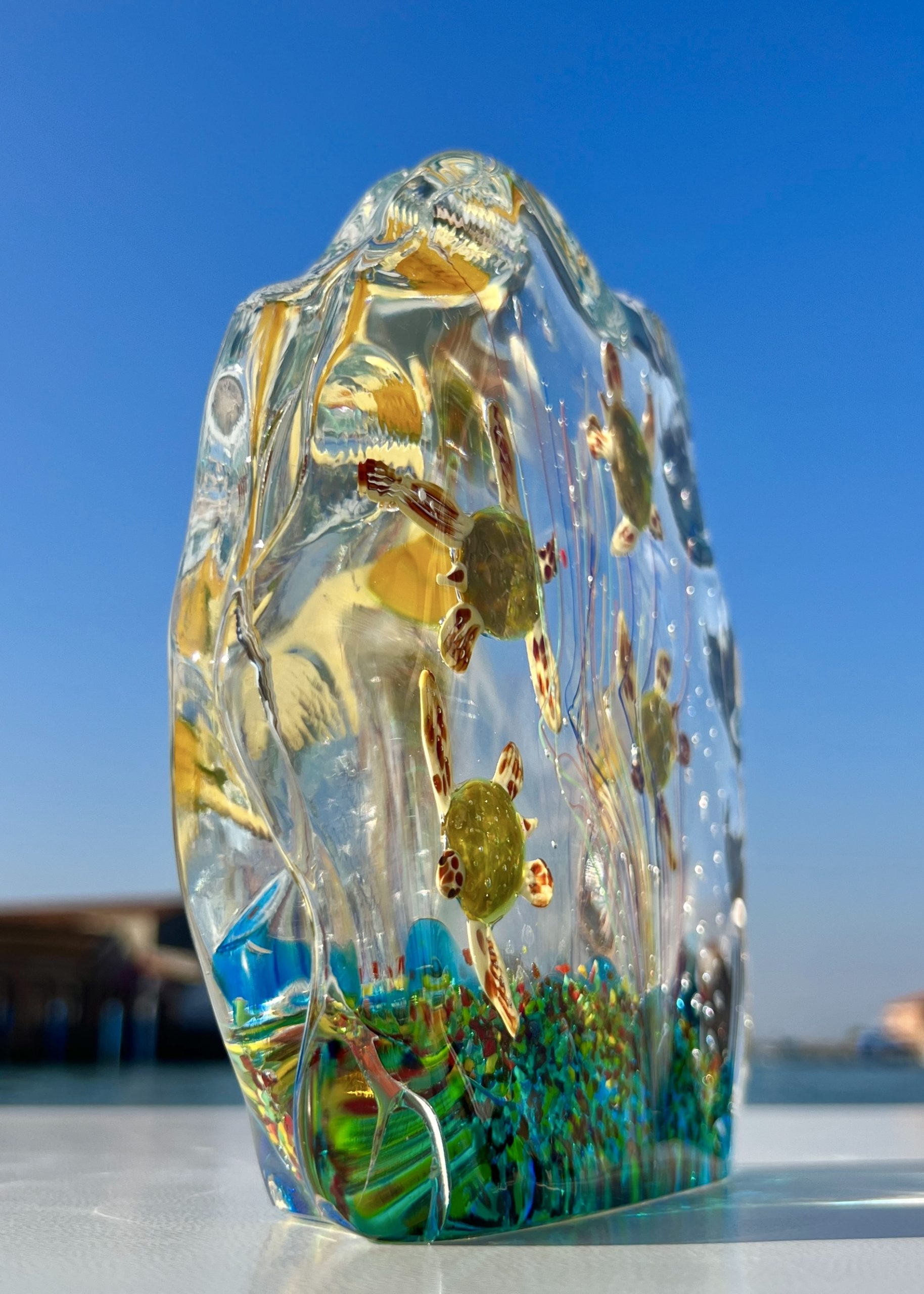 Turtles - Murano Glass Aquarium With 4 Elements, image size:1828x2560