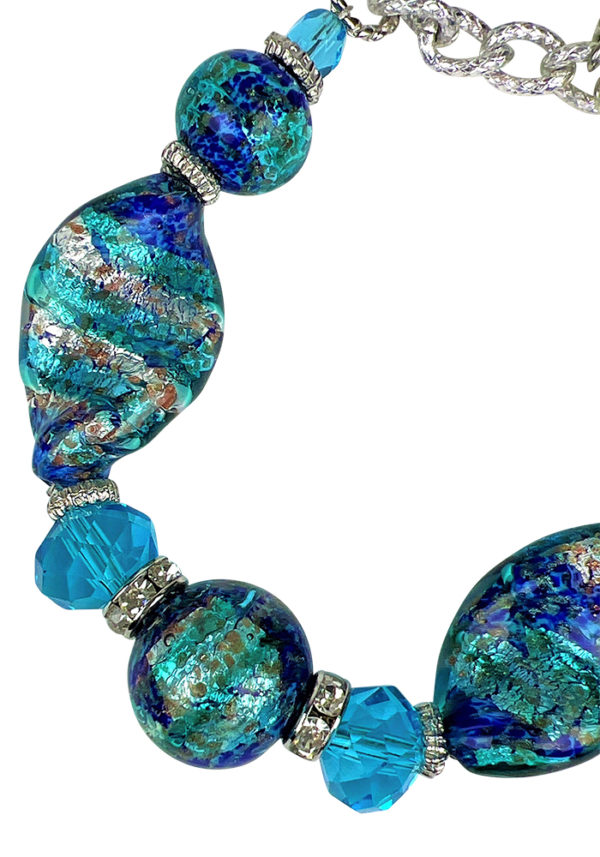 Lumina - Blue Murano Glass Bracelet - Made Murano Glass