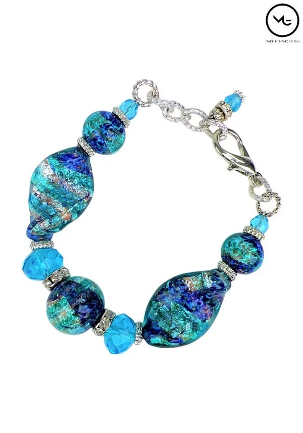 Lumina - Blue Murano Glass Bracelet - Made Murano Glass