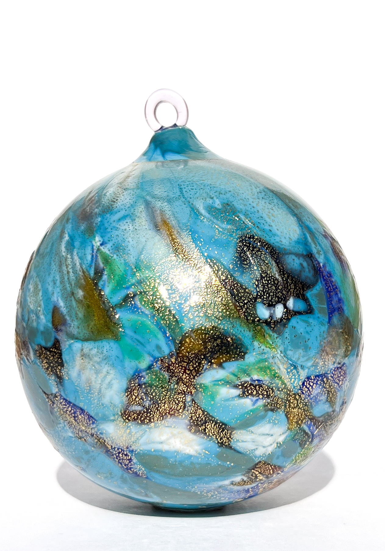 Light blue shop glass christmas ornaments