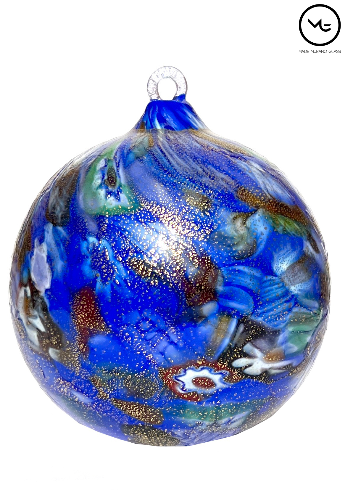 VIXEN 6 Murano blue balls for Christmas decor