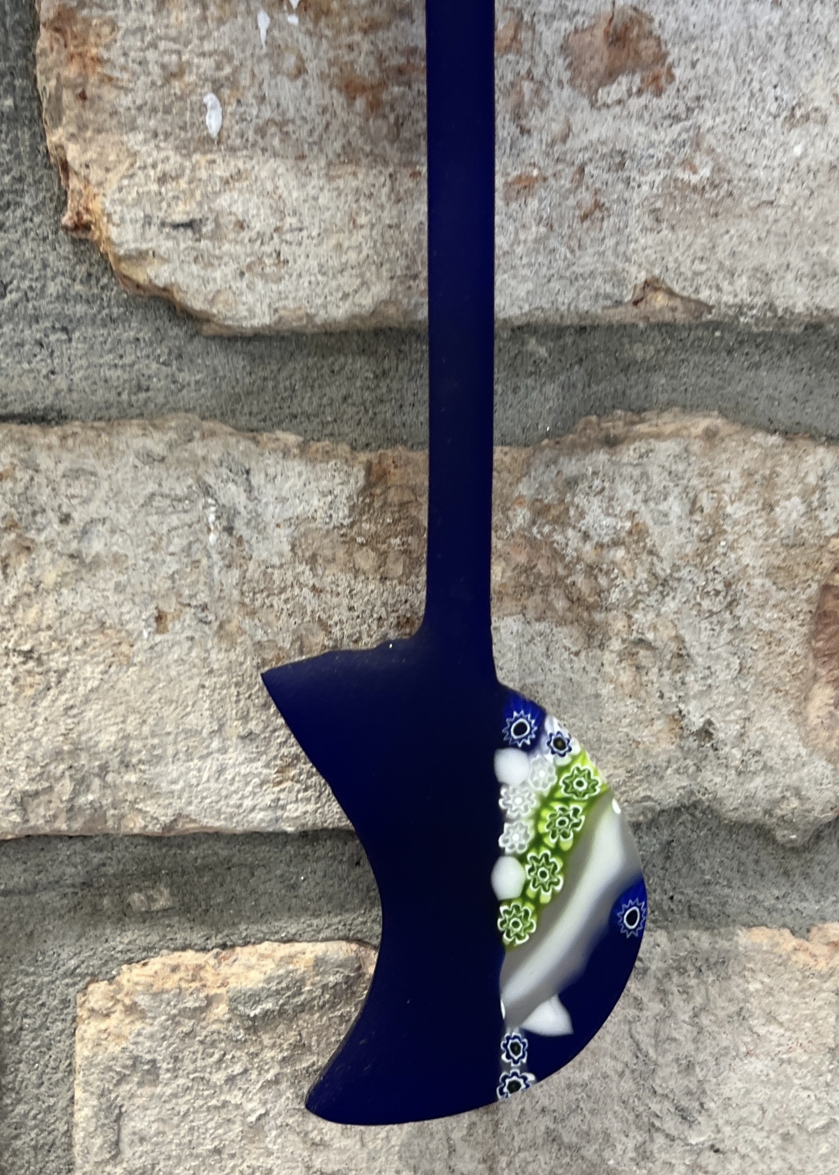 Space - Wall Clock In Murano Glass With Pendulum - Made Murano Glass