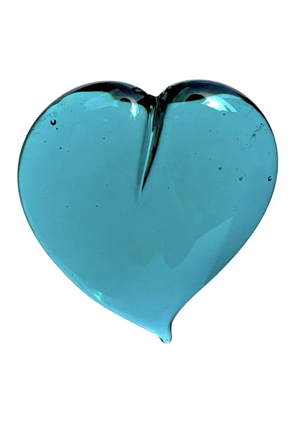 Big Emerald Green Heart In Murano Glass - Valentine's Day Gift