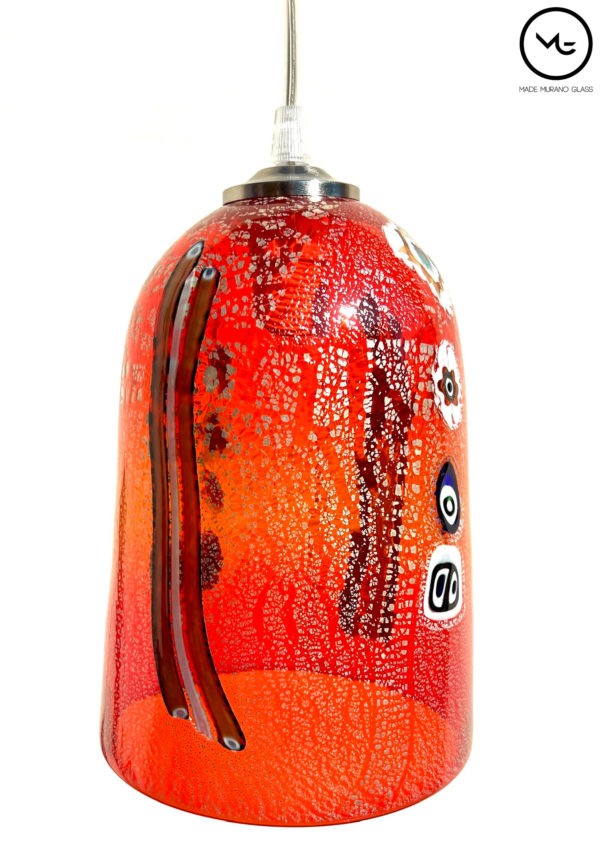 Patra - Amber Murano Glass Lamp With Murrina Millefiori