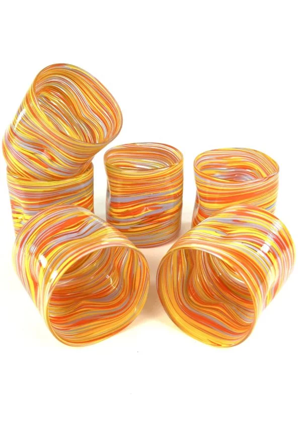 Happier - Set Of Six Murano Drinking Glasses