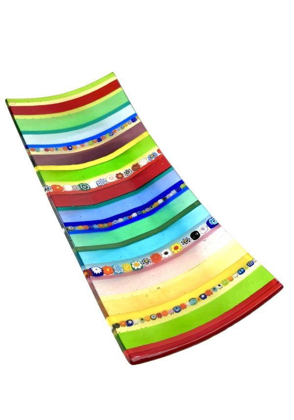 Colombina – Multicolored Rectangular Murano Glass Plate