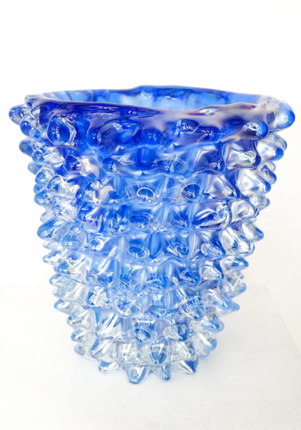 Cocal - Blue Rostrato Murano Glass Vase