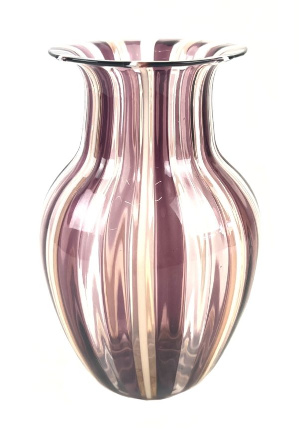 Dissette - Amethyst Murano Glass Vase "Oleon"