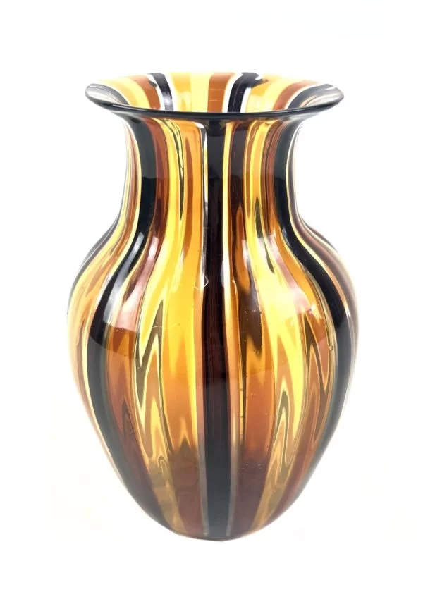Dissette - Amber Murano Glass Vase "Oleon"