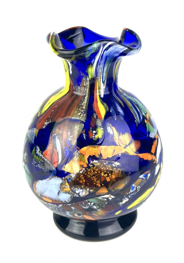 Carpi - Blue Murano Glass Vase "Barena"