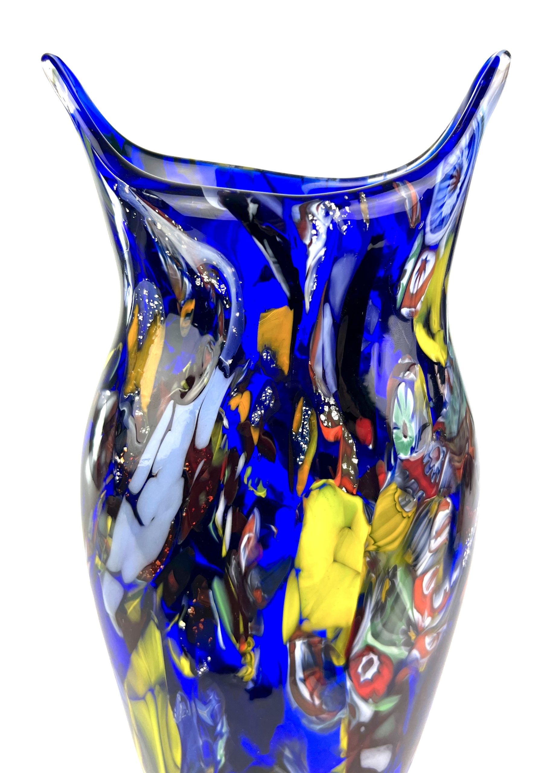 Agras - Blue Murano Glass Vase 