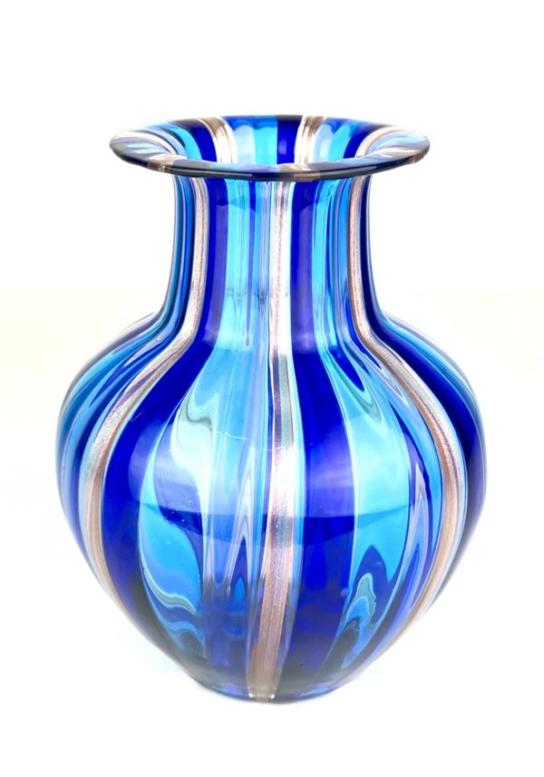 Koloa - Blue Murano Glass Vase "Maratea"