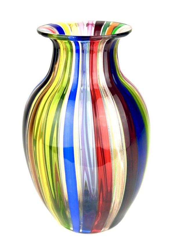 Oyes - Multicolored Murano Glass Vase "Kriger"