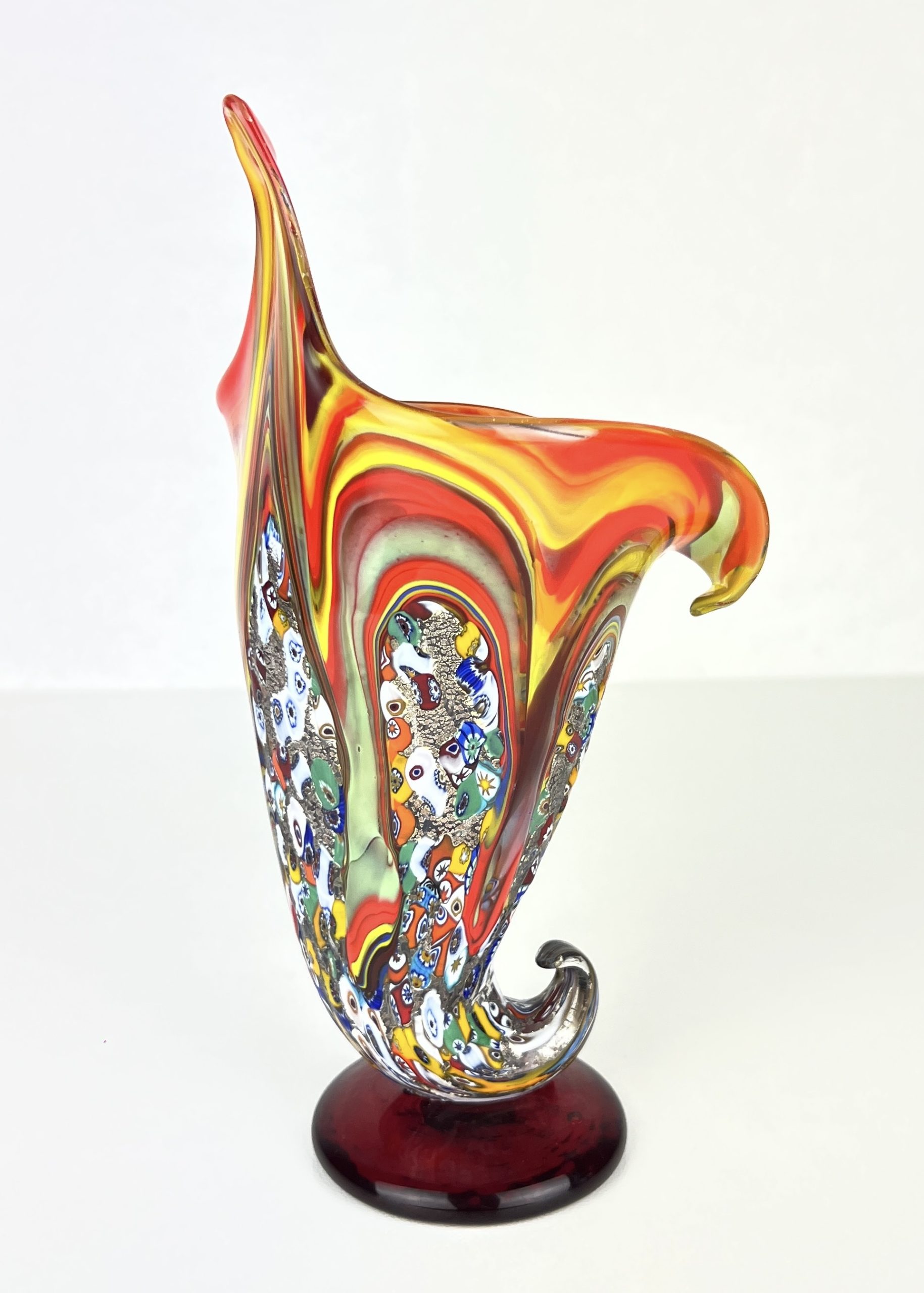 Cornucopia - Multicolored Murano Glass Vase 