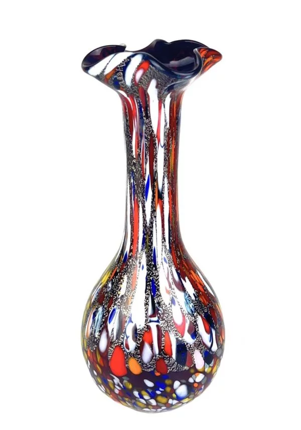 Quadrialto - Red Murano Glass Vase "Fantasy"