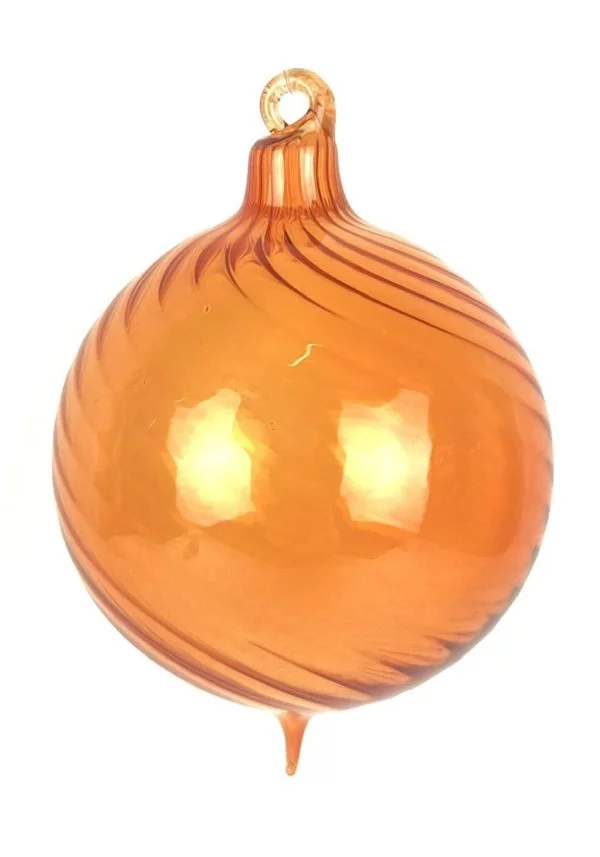 Kevin - Orange Murano Glass Xmas Ball "Orietta"