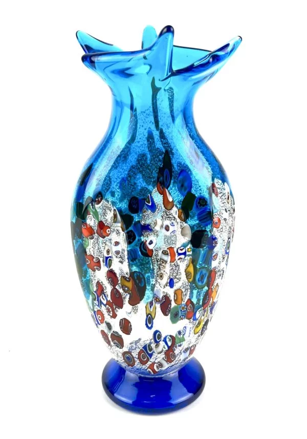 Airone - Light Blue Murano Glass Vase "Colada"